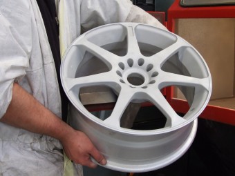 Wheel now reading for coating.