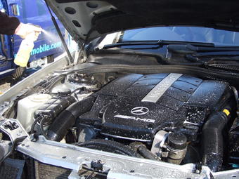Engine bay sprayed with all purpose cleaner.