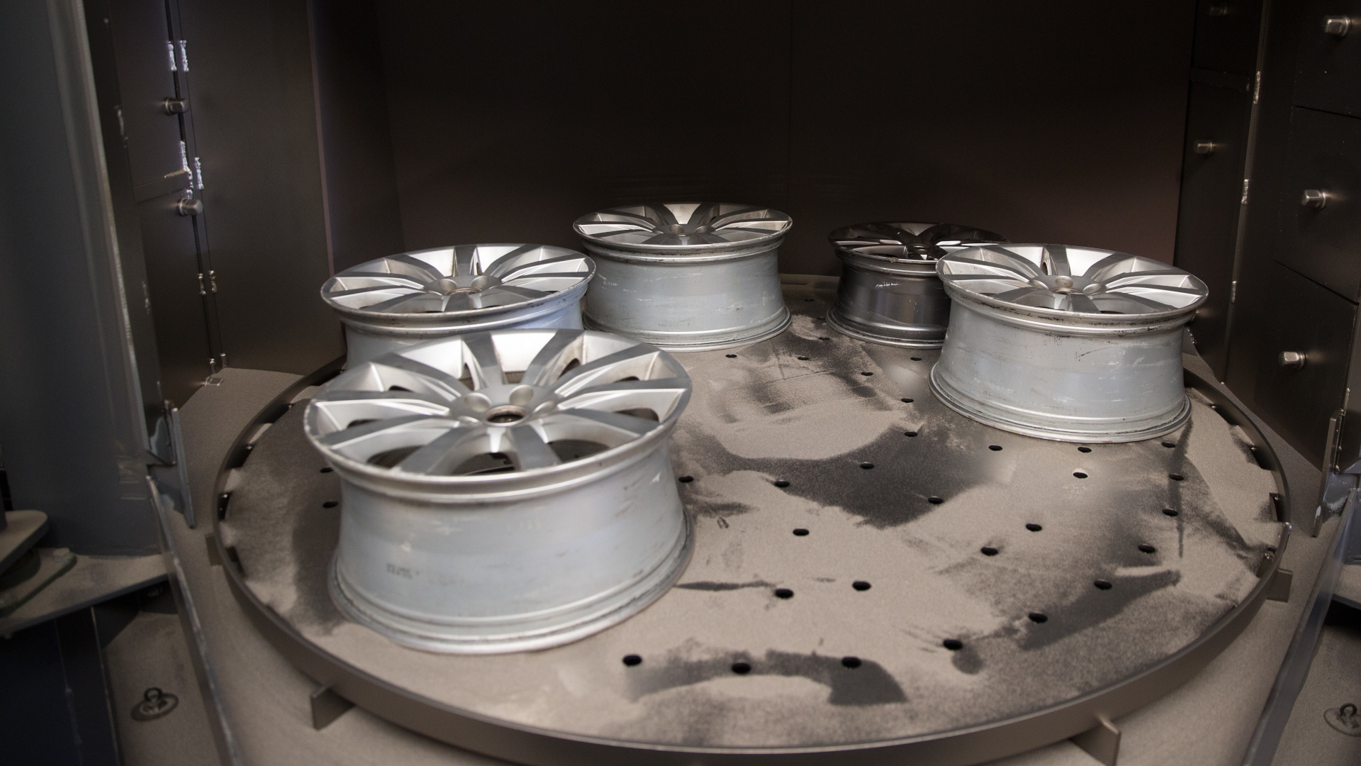 Shot blasting to remove corrosion